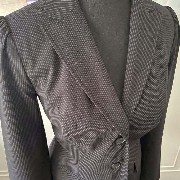 Apt.9 / EUC Vintage Style Blazer Double Breasted Puff Sleeves Sz 6 - Picture 2 of 7